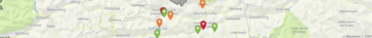 Map view for Pharmacies emergency services nearby Dienten am Hochkönig (Zell am See, Salzburg)